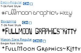 typeface characters